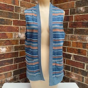 DEVON Rare Vintage Cardigan with Open Front and Two Pockets Size Medium